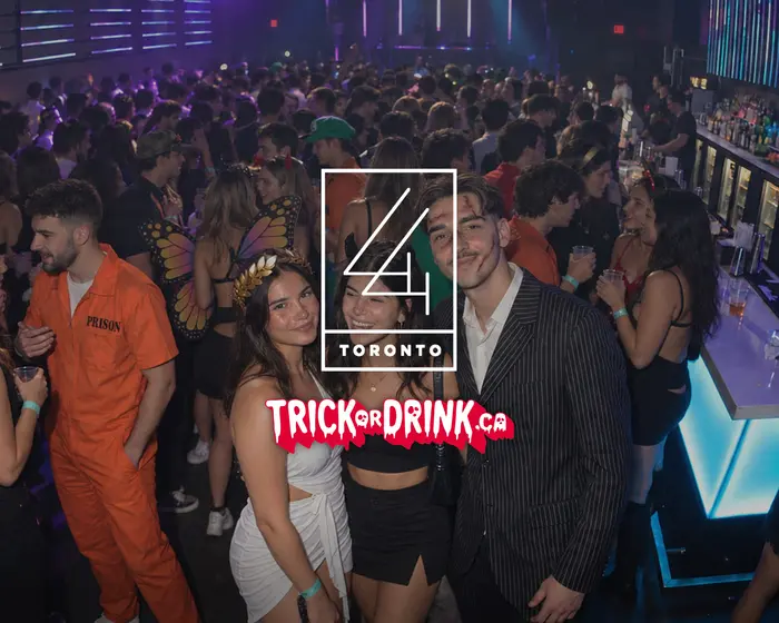 The crowd at 44 Toronto on a Halloween crawl
