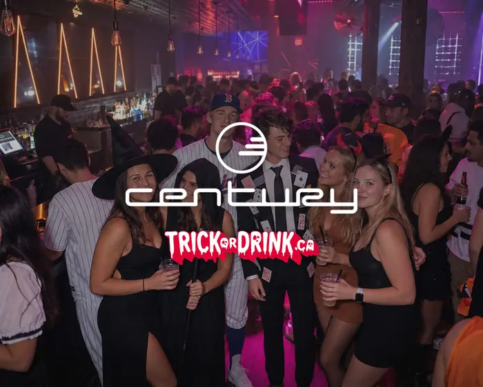 The crowd at Century on a Halloween crawl