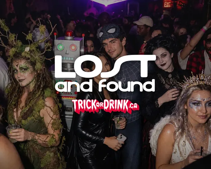 The crowd at Lost & Found on a Halloween crawl