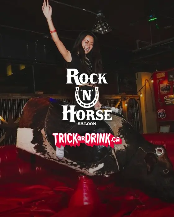 The crowd at Rock N' Horse on a Halloween crawl